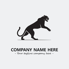 Phanter illustration black and white for logo company vector image
