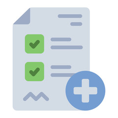 Obraz premium positive report flat icon for good test result