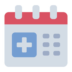 Fototapeta premium calendar note flat icon for medical appointment