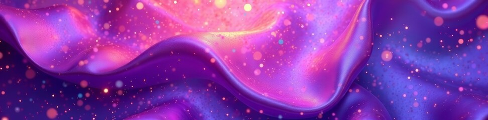 Obraz premium Top view of beautiful purple holographic paper, luxury concept, Top view, paper