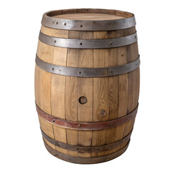 Obraz premium Wooden barrel on transparent background
