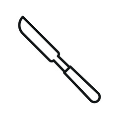 Knife icon represents cutting tools, tableware essentials, and culinary precision in every meal prep.