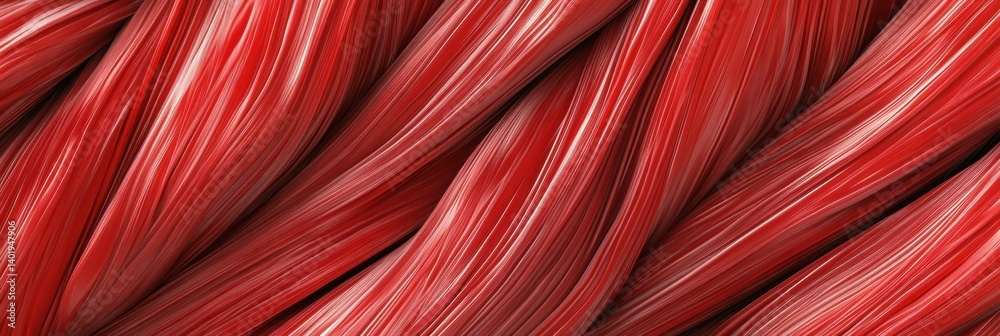 Poster Stylized muscle fibers create a seamless red texture with vibrant depth and intricacy, ideal for various design applications and artistic projects
