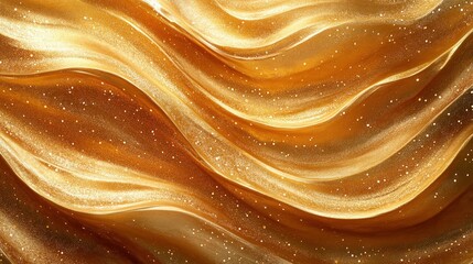 Golden, shimmering, liquid waves