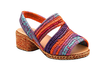 Vibrant woven summer sandals stylish handcrafted design colorful braided straps wedge heel comfy