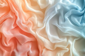 Obraz premium Colorful translucent fabric draped into soft flowing and elegant forms