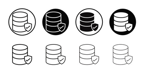 data protection icon Thin line art collection