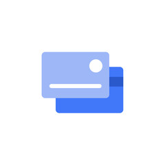 Credit Card Blue Icon symbolizing Digital Payment and Banking Finance