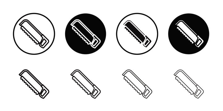 hacksaw icon Thin line art collection
