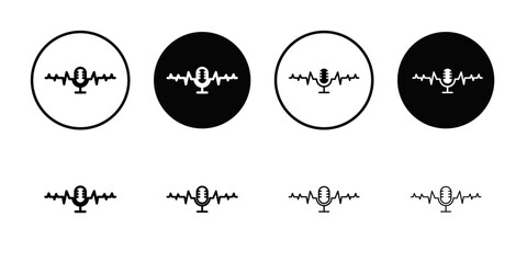 Obraz premium Podcast Icon Thin line art collection