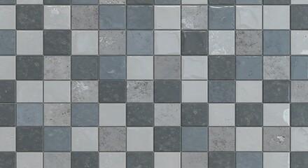 Stone Mosaic: A Grid of Hues AI Generated