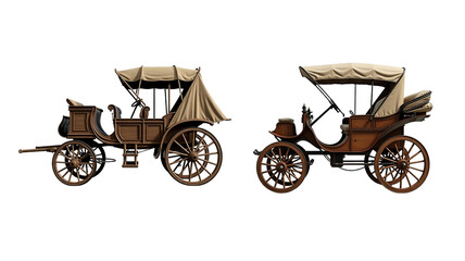 Fototapeta premium horse drawn carriage (png)