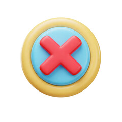 Obraz premium 3d icon illustration of a no sign