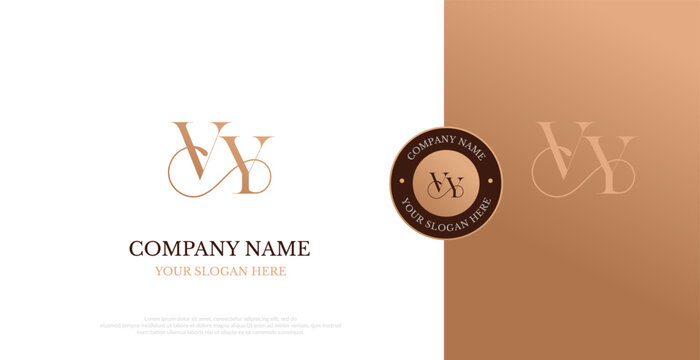 Initial VY Logo Design Vector 