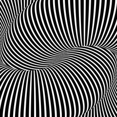 Hypnotic Black and White Optical Illusion