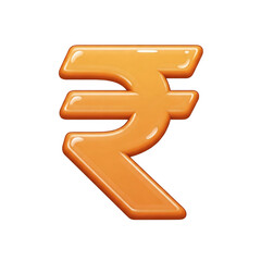 3d icon illustration of a rupee currency