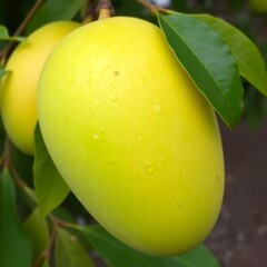green mango on tree