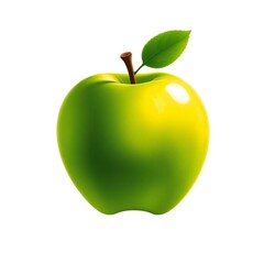 green apple isolated on white