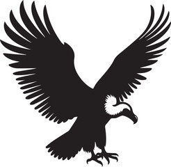 Obraz premium vector illustration, Andean Condor illustration, Andean Condor silhouette vector isolated on white background