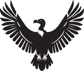 Obraz premium vector illustration, Andean Condor illustration, Andean Condor silhouette vector isolated on white background