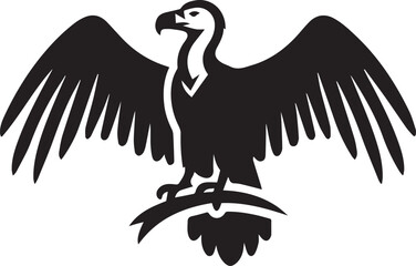 Fototapeta premium vector illustration, Andean Condor illustration, Andean Condor silhouette vector isolated on white background