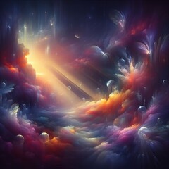 Fototapeta premium of twilight illuminate pockets of color
