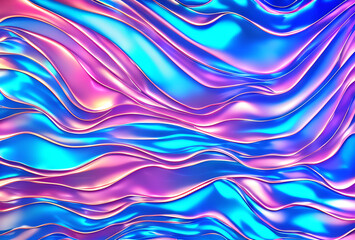 Fototapeta premium Abstract background with flowing lines and gradients of pink purple and blue colors in a wave pattern,generative ai