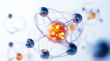 A breathtaking atomic simulation, where individual protons, neutrons, 