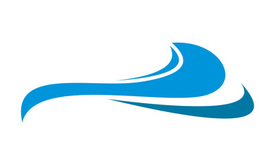 wave vector logo design isolated on white background