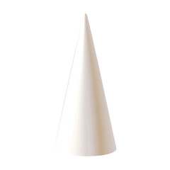 Elegant white cone shape simple design minimal art