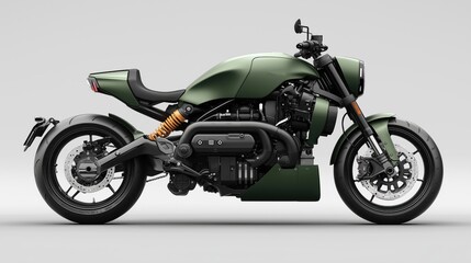 a green sport motorcycle