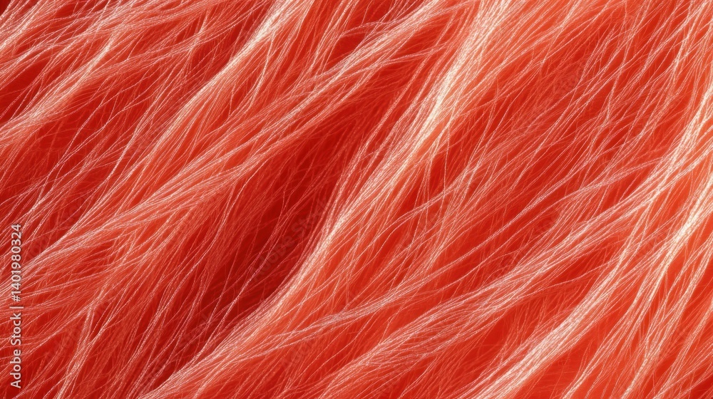 Poster detailed macro view of red muscle fibers displaying intricate linear patterns and biological structu