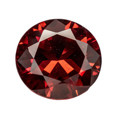 Garnet Gemstone isolated on transparent background