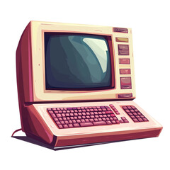 Retro computer nostalgic design vintage technology old school computing