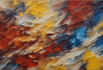 Obraz premium red texture abstract background colorful paintings modern oil image semi canvas contemporary painting landscape yellow art blue brushstroke media grunge green hand-painted brush artwork decorative