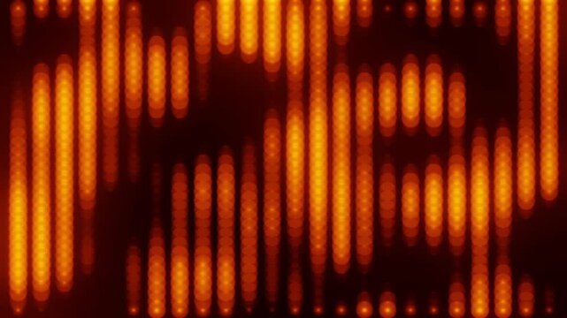 Animation of Orange Glowing Bokeh Dots in Abstract Style