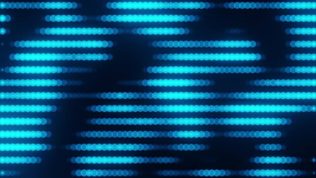 Animation of Blue Glowing Bokeh Dots in Abstract Style