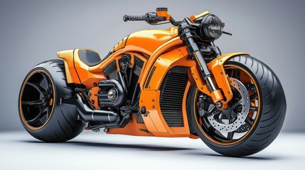Obraz premium a orange sport motorcycle