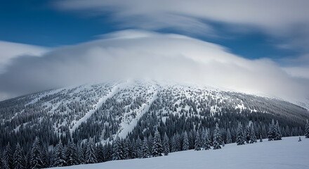 Obraz premium Whispers of Winter's Embrace AI Generated