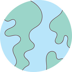 Minimalist Day View of Planet Earth from Space