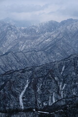 The post snow scenery of the Qinling Mountains in China