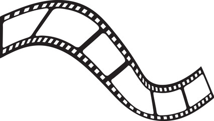 Fototapeta premium film strip, film reel movie vector art, film strip frame silhouette vector illustration