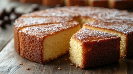 photo a Hot Water Sponge Cake isolated on white background,Transparent background, clear border, for easy background separation,stock image