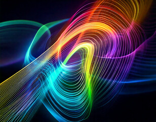 Abstract background featuring fluid geometric shapes and vibrant color grad