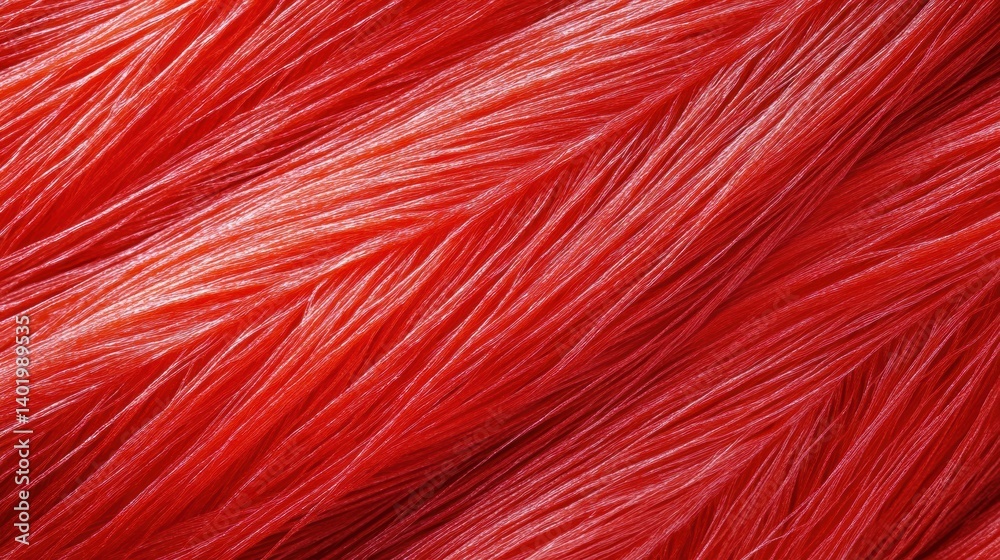 Poster close-up view of red muscle fibers displaying a linear structure with high detail and biological sig