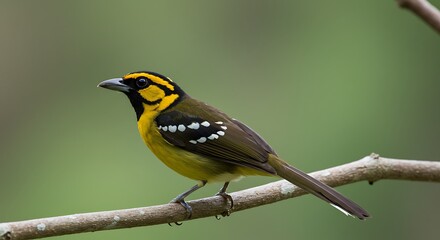 Obraz premium Golden-Collared Manakin: A Jewel of the Rainforest AI Generated