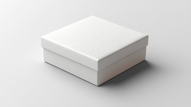 Blank white square gift box