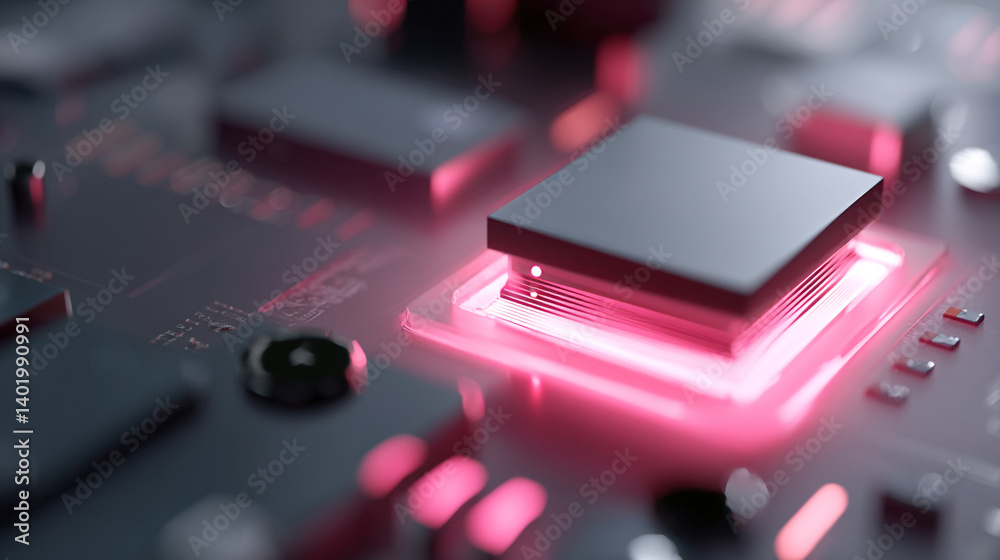 Poster computer chip technology processor motherboard cpu circuit board microchip semiconductor it hardware