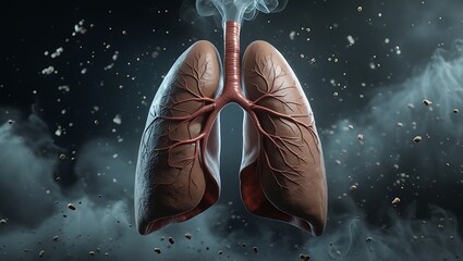 Damaged Lungs from Smoking, Say No to Tobacco, No Drug, World No Tobacco Day Awareness, Stop Smoking, Save Lives, Break the Habit