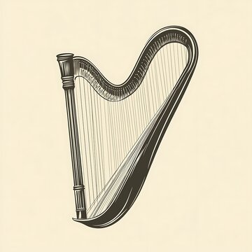 recommend clip art: Harp Illustration (1)